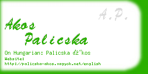 akos palicska business card